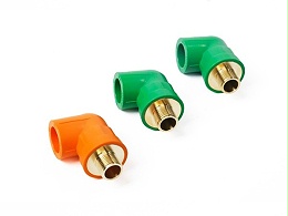 PPR大端面外牙弯头（CW617N欧标铜)