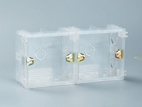 PVC透明86无缝式接线底盒